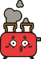 cute cartoon of a of a toaster png