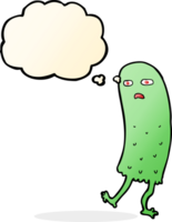 cartoon funny ghost with thought bubble png