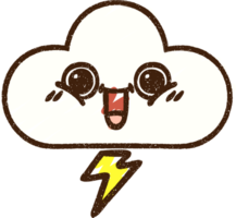 Happy Stormcloud Chalk Drawing png