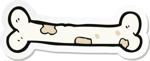 sticker of a cartoon bone png