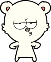 bored polar bear cartoon png