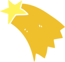 étoile filante de dessin animé illustration couleur plate png