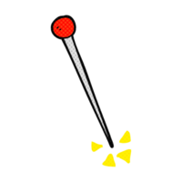 mão desenhado desenho animado PIN png