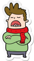 sticker of a cartoon obnoxious man png