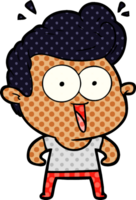 hombre emocionado de dibujos animados png