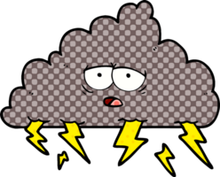 nube de tormenta de dibujos animados png