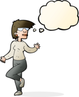 cartoon woman waving with thought bubble png