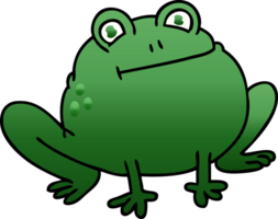 gradient shaded quirky cartoon frog png