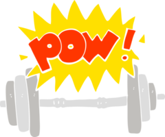 flat color illustration of gym barbell png