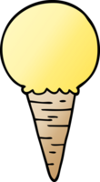 cono de helado de garabato de dibujos animados png