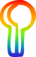 rainbow gradient line drawing of a cartoon key hole png