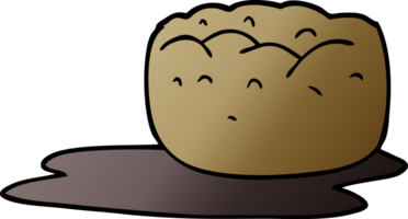 tecknad doodle yorkshire pudding och sås png