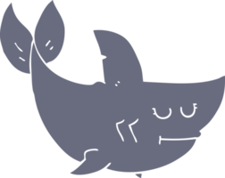 flat color style cartoon shark png