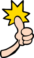 cartoon thumbs up sign png