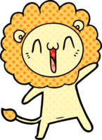 León feliz de dibujos animados png