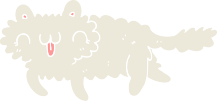 gato de desenho animado de estilo de cor plana png