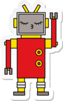 sticker of a cute cartoon robot png