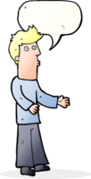 cartoon man explaining with speech bubble png