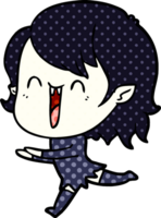 cute cartoon happy vampire girl png