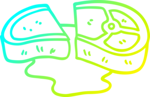 cold gradient line drawing of a cartoon rare steak png