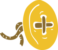 dessin animé doodle vieux bouton png