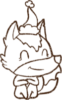 desenho a carvão de cachorro festivo png
