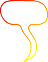 warm gradient line drawing of a cartoon speech bubble png