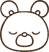 desenho a carvão de urso polar png