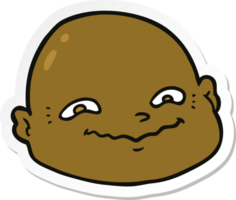 sticker of a cartoon bald man png