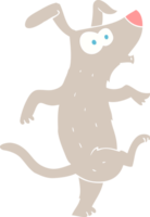 platt Färg illustration av dans hund png