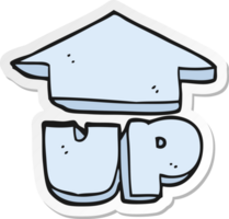 sticker of a cartoon up symbol png