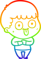arcobaleno pendenza linea disegno di un' cartone animato muto ragazzo png