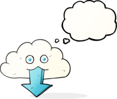 hand drawn thought bubble cartoon download from the cloud png