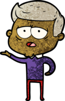 Cartoon müder Mann png