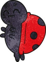 cute cartoon doodle ladybug png