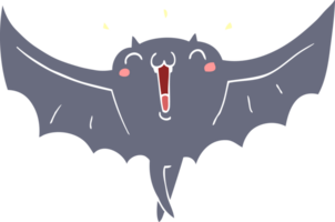 flache farbe karikatur glückliche vampirfledermaus png