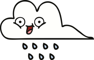 carino cartone animato di un' pioggia nube png