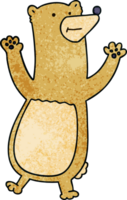 mão desenhado peculiar desenho animado Urso png