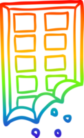 arcobaleno pendenza linea disegno di un' bar di cioccolato png