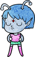 cartoon alien girl png