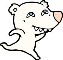 cartoon polar bear showing teeth png