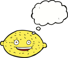 cartoon lemon with thought bubble png