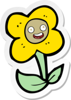 adesivo de uma flor de desenho animado png