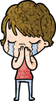 cartoon woman crying png