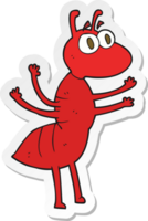 sticker of a cartoon ant png
