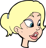 cartoon friendly woman png