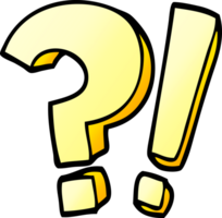 cartoon doodle question mark and exclamation mark png