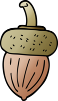 cartoon doodle acorn png