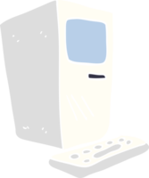ordinateur de bureau de dessin animé doodle png