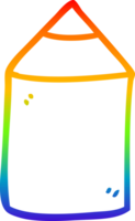 arc en ciel pente ligne dessin de une dessin animé coloré crayon png